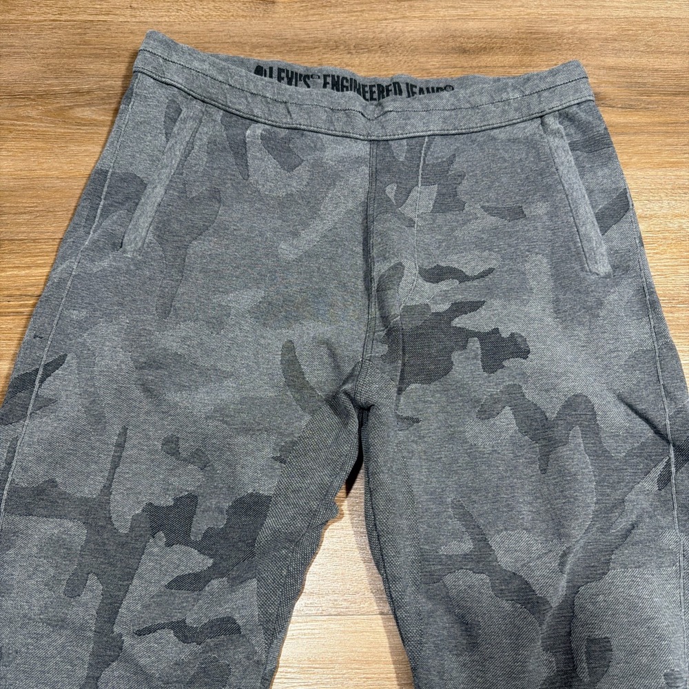 Levis Engineered Jeans Men's MEDIUM Knit Camo Joggers Stretch Gray Portugal LEJ - Picture 3 of 12